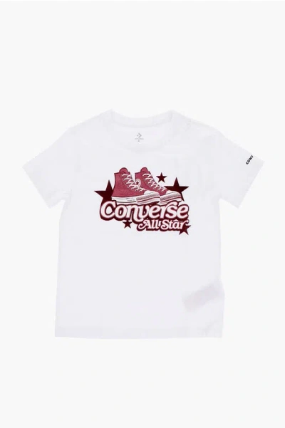 Converse All Star Chuck Taylor Printed Crew-neck T-shirt In White
