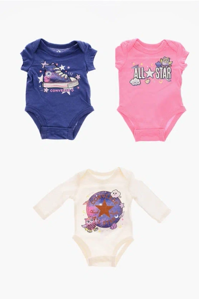Converse All Star Chuck Taylor Printed Starry Night 3 Bodysuit Set In Multi