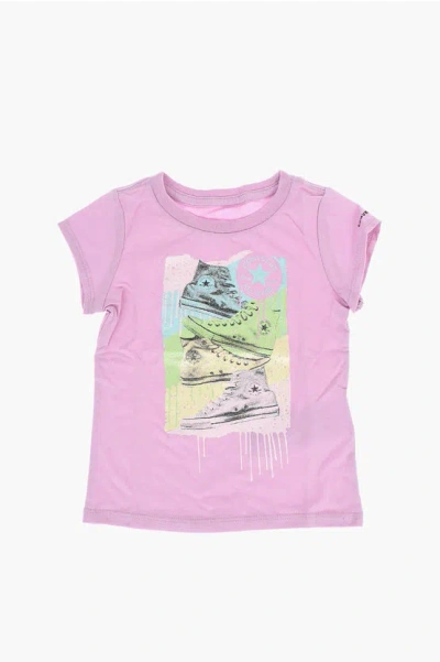 Converse All Star Chuck Taylor Printed T-shirt In Pink