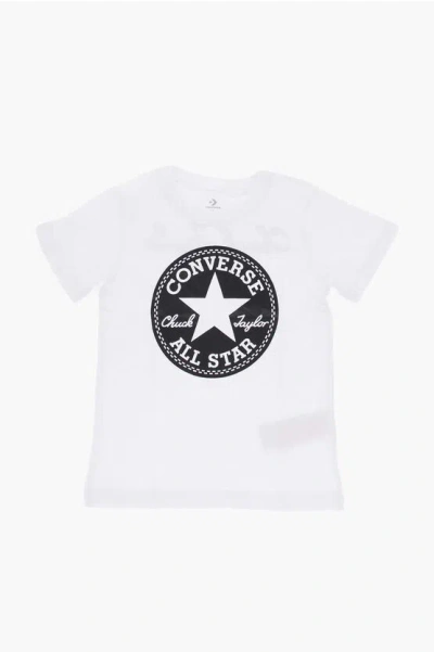 Converse All Star Chuck Taylor Solid Color Crew-neck T-shirt With Con In White