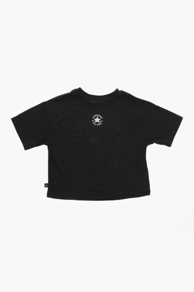 Converse All Star Chuck Taylor Solid Color Crew-neck T-shirt With Log In Black