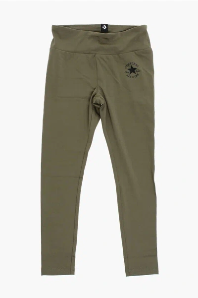 Converse All Star Chuck Taylor Solid Color Leggings In Green
