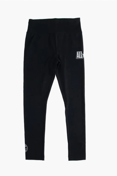 Converse All Star Chuck Taylor Solid Color Stretch Leggings In Black