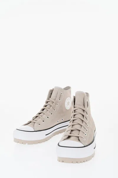 Converse All Star Chuck Taylor Suede High-top Sneakers City Trek In Neutral