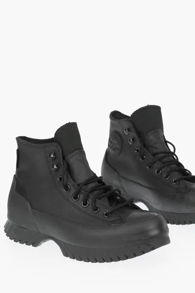 Converse Leather Sneakers In Black