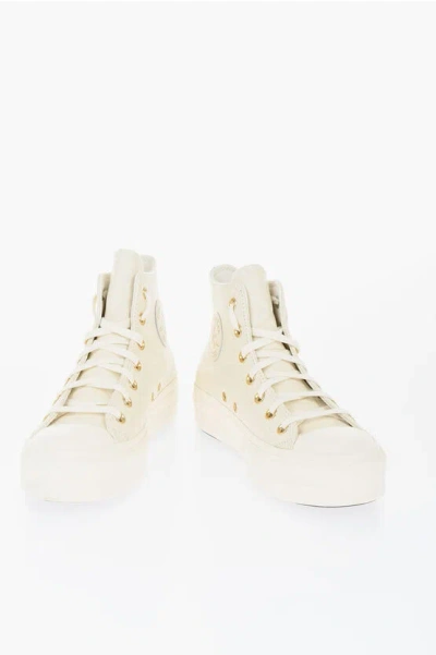 Converse All Star Chuck Taylor Textured Leather Lift High-top Sneaker