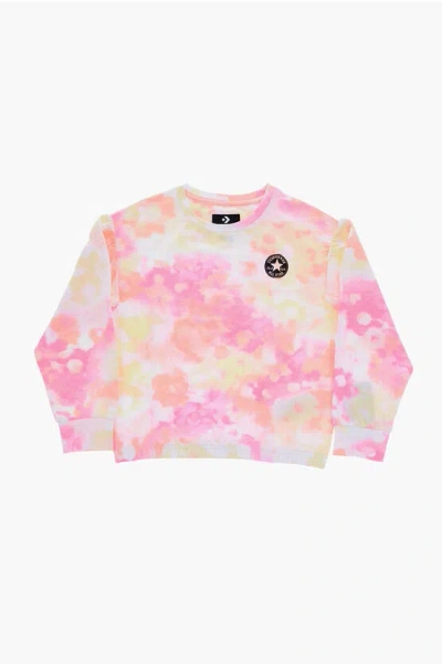 Converse All Star Chuck Taylor Tie Dye Effect Lightweight Sweatshirt In Multi