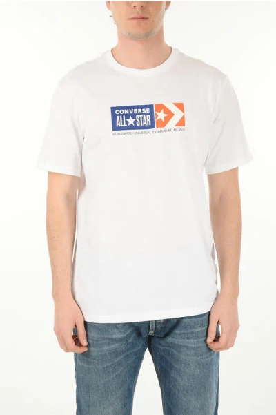 Converse All Star Cotton Universal Established Crew-neck T-shirt In White