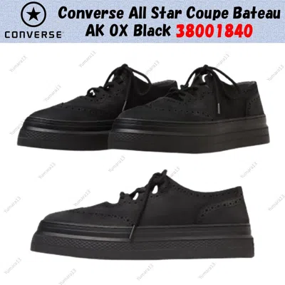 Pre-owned Converse All Star Coupe Bateau Ak Ox Black 38001840 Size Us Men's 3.5-11.5