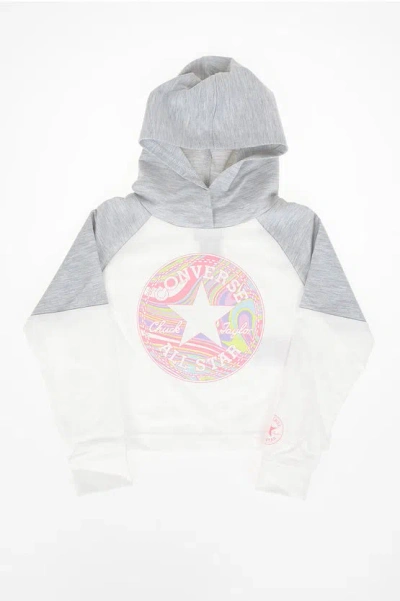 Converse All Star Hoodie Sweatshirt In White