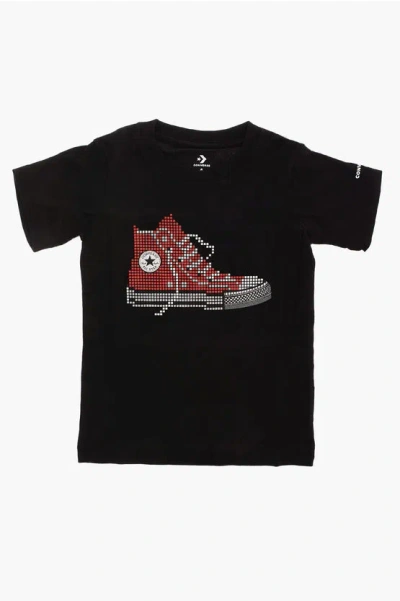 Converse All Star Jersey T-shirt In Black