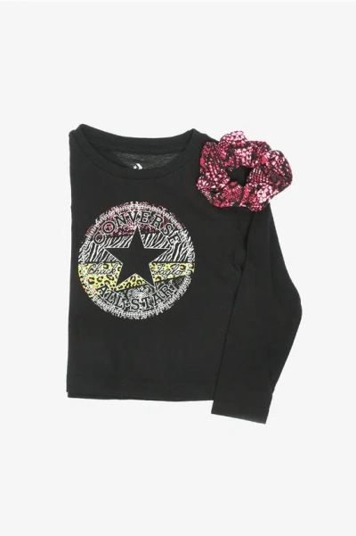 Converse All Star Logo-print T-shirt In Black