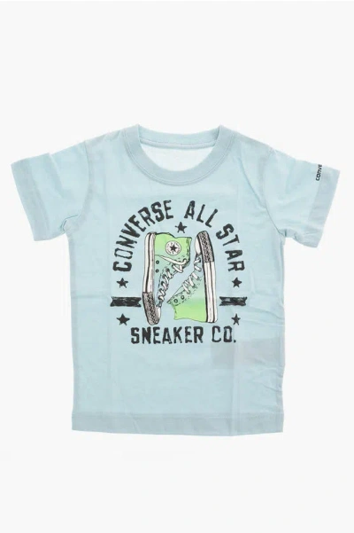 Converse All Star Logo-print T-shirt In Blue