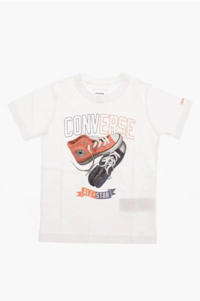 Converse All Star Logo-print T-shirt In White