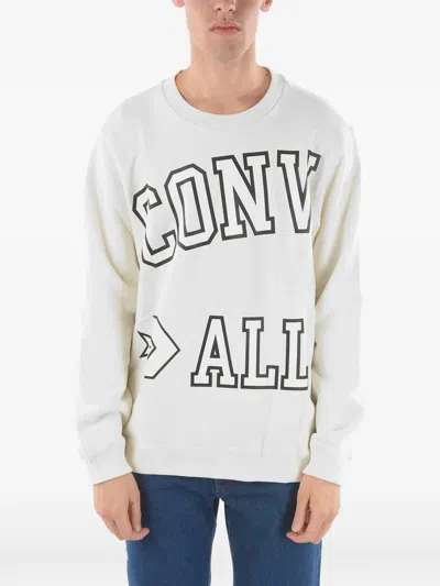 Converse All Star Logo-print Sweater In Neutrals