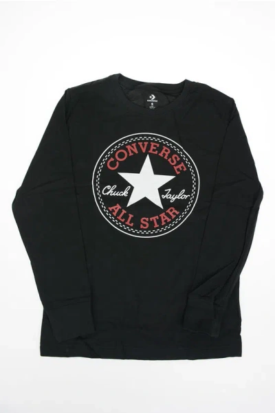 Converse All Star Print T-shirt In Black