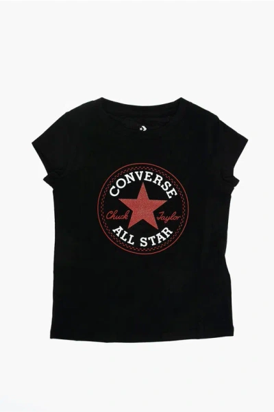 Converse All Star Printed T-shirt In Black