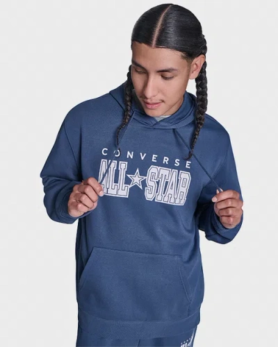 Converse All Star Pullover Hoodie In Blue
