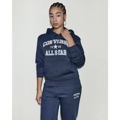 Converse All Star Pullover Hoodie In Blue