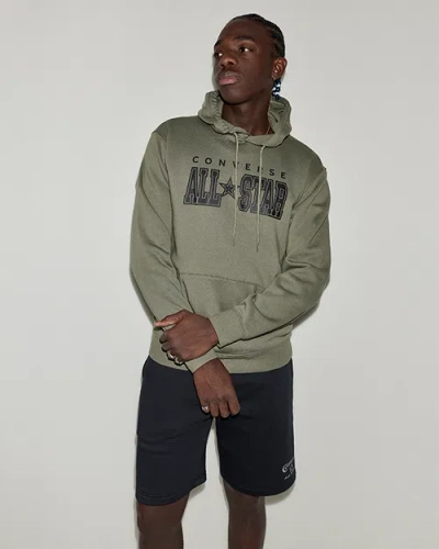 Converse All Star Pullover Hoodie In Green