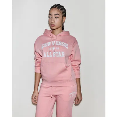 Converse All Star Pullover Hoodie In Pink