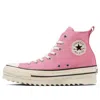 Converse Round Head Strapped High Upper Board Shoes In Pink