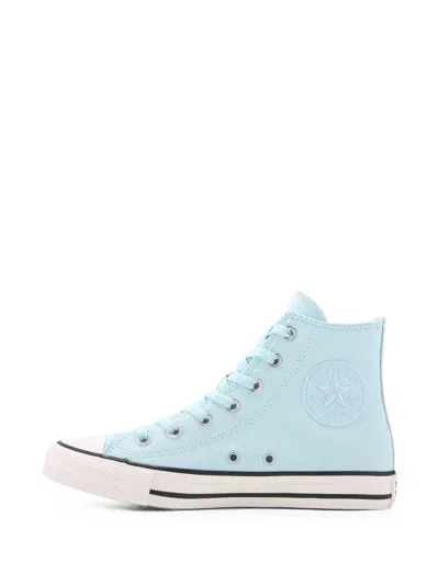 Converse All-star Floral-embroidered Hi-top Sneakers In Black
