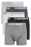 Converse Assorted 5-pack Boxer Briefs In Classic Grey