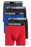 Converse Assorted 5-pack Boxer Briefs In  Navy