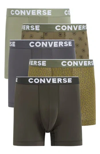 Converse Assorted 5-pack Boxer Briefs In  Utility