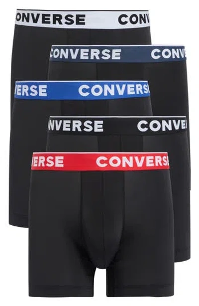 Converse Assorted 5-pack Boxer Briefs In Multi