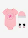 Converse Baby Girls Classic Ctp 3 Piece Set In Pink