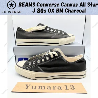Pre-owned Converse Beams  Canvas All Star J 80s Ox Bm Charcoal 31311630 Men's Size In Gray