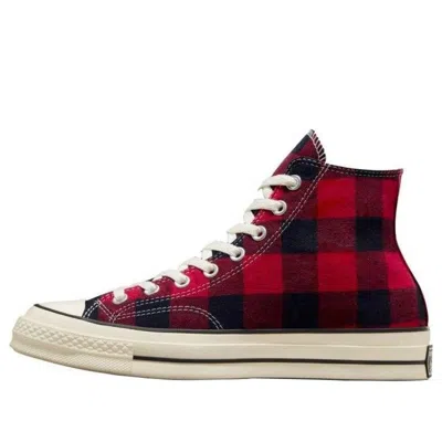 Converse Beyond Retro X Chuck 70 High 'upcycled Flannel' In Red