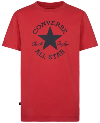 Converse Kids' Big Boys Core Short Sleeve T-shirt In  Red