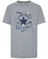 Converse Big Boys Gamer T-shirt In Dark Grey Heather