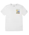 Converse Big Boys Retro Front Back Sneaker T-shirt In Birch Heather