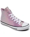 Converse Big Girls Chuck Taylor All Star Disco Casual Sneakers From Finish Line In Purple