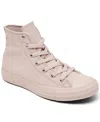 Converse Big Girls Chuck Taylor All Star Mono High Top Casual Sneakers From Finish Line In Pink
