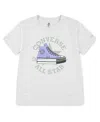 Converse Big Girls Dissected Chuck Patch T-shirt In White