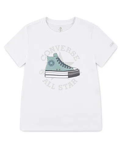 Converse Kids' Big Girls Dissected Chuck Patch T-shirt In White