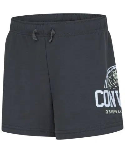 Converse Kids' Big Girls Graphic Knit Shorts In Black