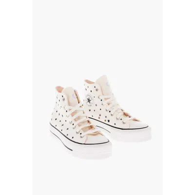 Converse Black And White Canvas High Top Sneakers In Multi