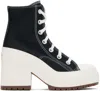 Converse Black Chuck 70 De Luxe Heels In Black/ Egret/ Egret