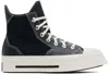Converse Squared Toe High-top Sneakers In Black/black/egret