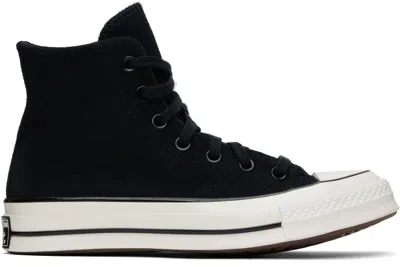 Converse Black Chuck 70 Heritage Suede Sneakers In Black/bite The Dust/