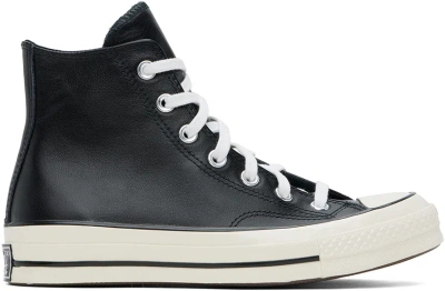 Converse Black Chuck 70 Leather High Top Sneakers In Multicolor