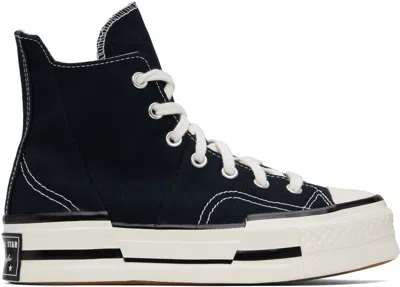 Converse Black Chuck 70 Plus High Top Sneakers In Black/egret/black