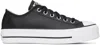 Converse Lift Low Upper Board Shoes In Black/black/white