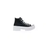 Converse Black Fabric Chunky Sneakers In Black